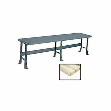 GLOBAL INDUSTRIAL Extra Long Workbench, 96 x 36in, Flared Leg, Maple Square Edge 500372